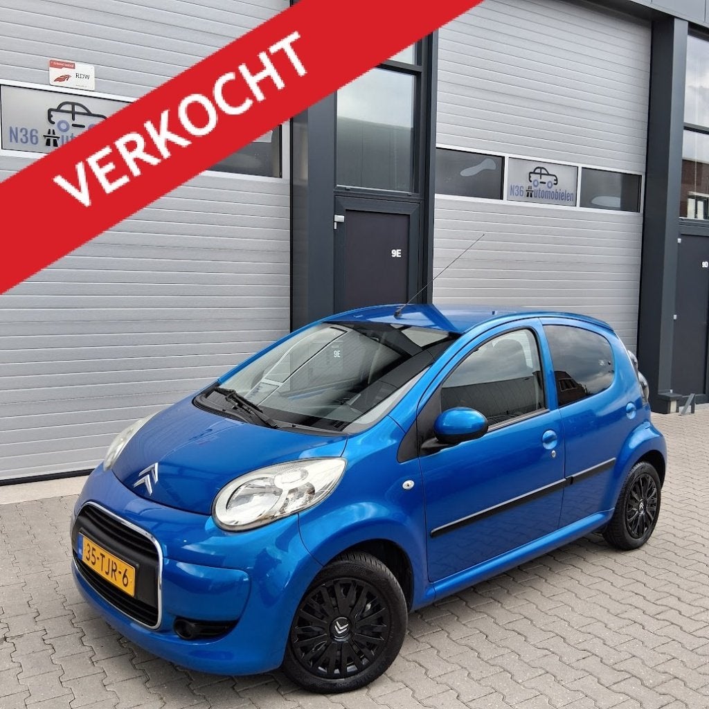 Citroen C1/2012/1e EIGENAAR/CARPLAY/5DR/AIRCO/N.A.P., Auto's, Citroën, Voorwielaandrijving, Euro 5, Stof, Zwart