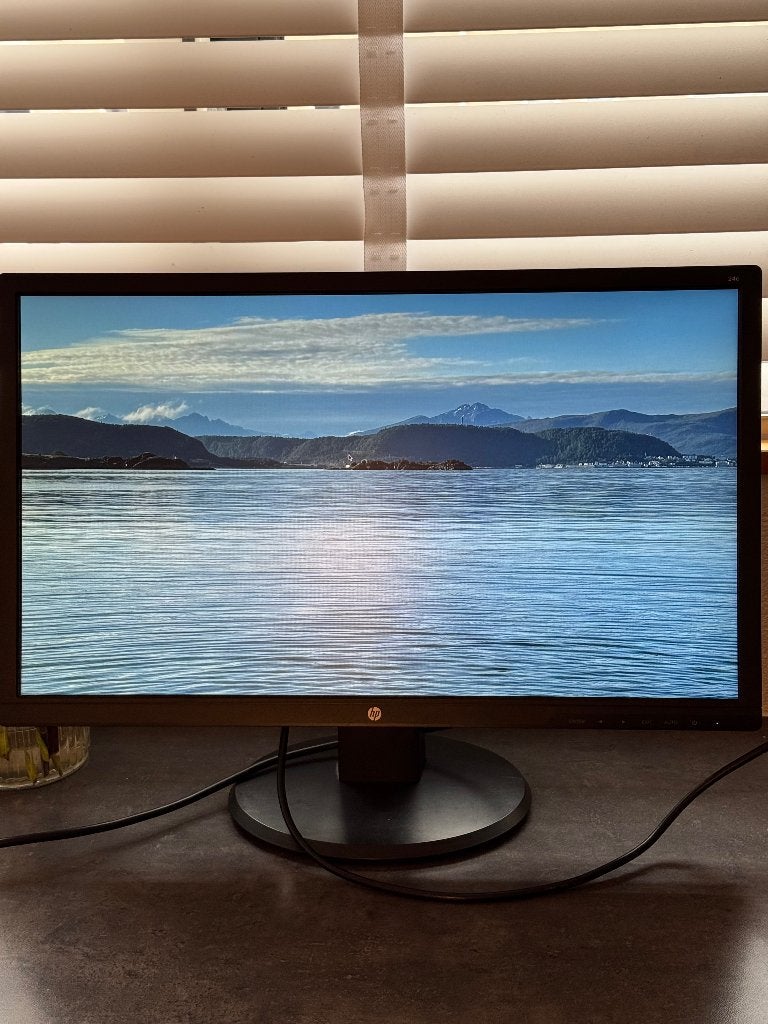 HP 24 inch Full HD monitor - inclusief (HDMI & VGA), Computers en Software, Monitoren, HDMI, Full HD, Ophalen of Verzenden, Zo goed als nieuw