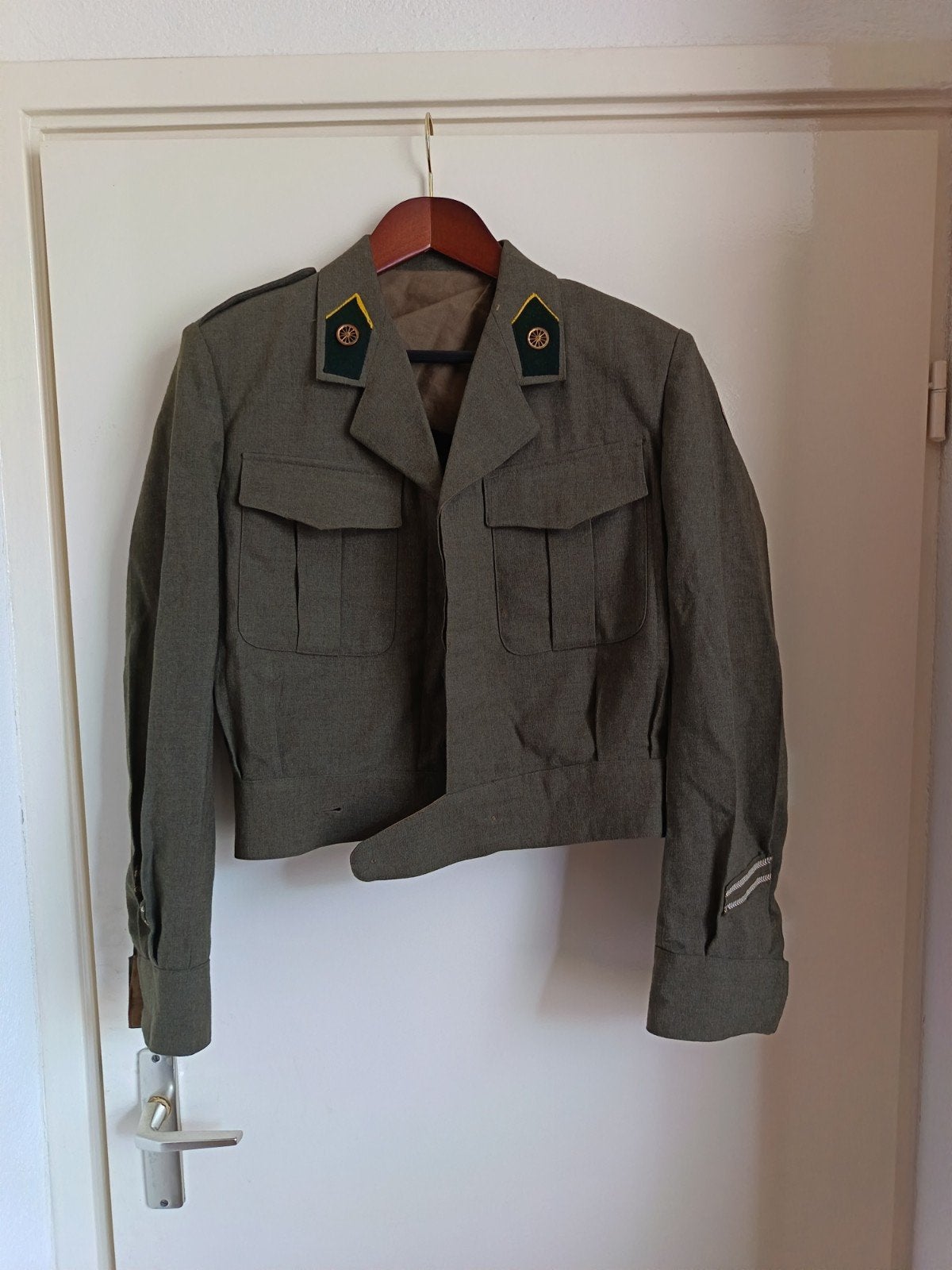 Belgische Militaire Battledress (Ike Jacket) - 1971, Ophalen of Verzenden, Landmacht, Nederland, Kleding of Schoenen