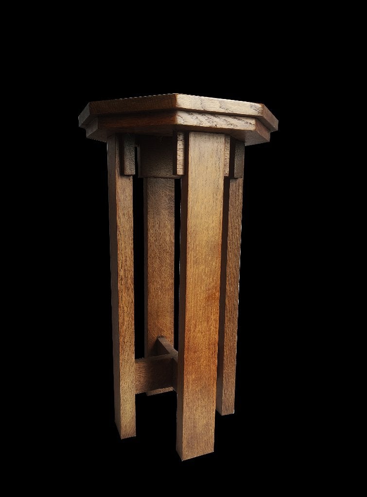 Schitterend vintage modernist Haagse school tafel piedestal, Ophalen, Gebruikt