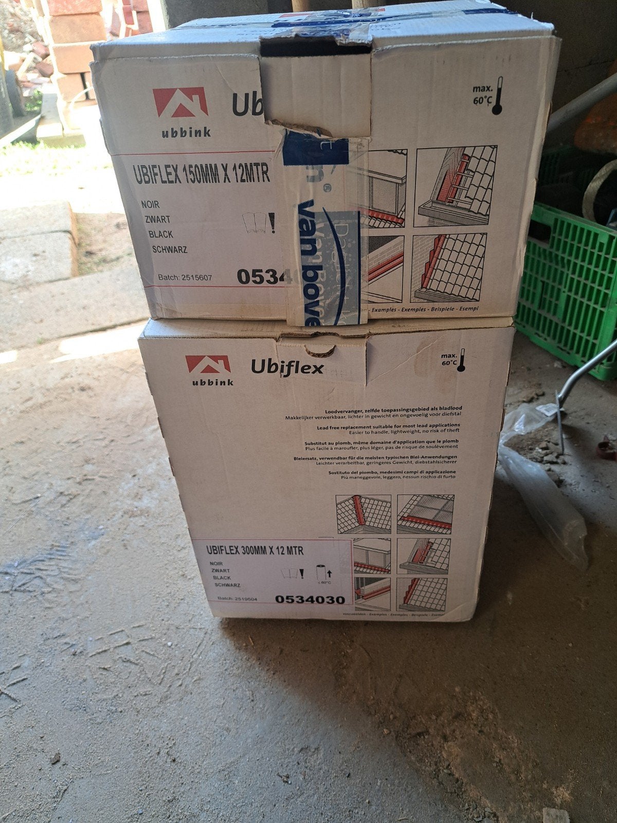 Ubbink Ubiflex loodvervanger - 150mm & 300mm (zwart), Doe-het-zelf en Verbouw, Dakpannen en Dakbedekking, Ophalen, Overige materialen