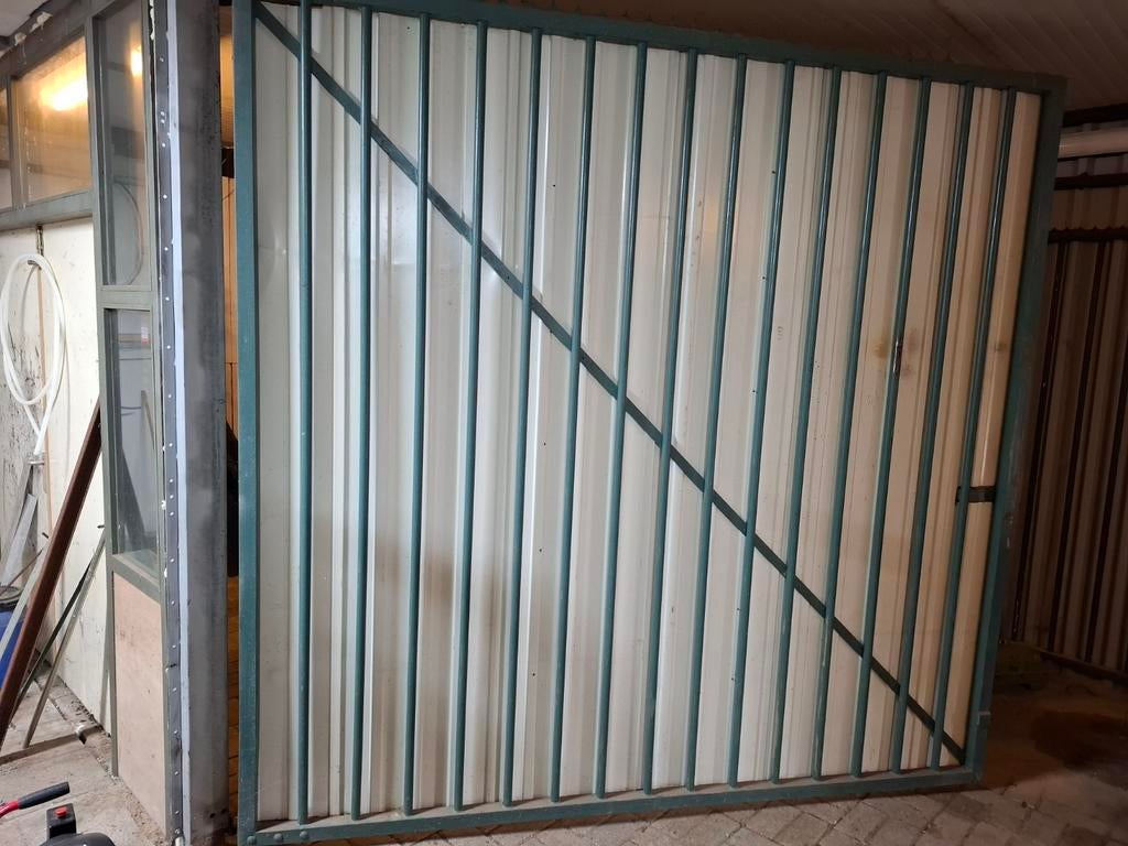 Poort, hek Heras, stalpoort, hekwerk, Tuin en Terras, Tuinhekken en Hekwerk, Ophalen of Verzenden, Gebruikt, IJzer