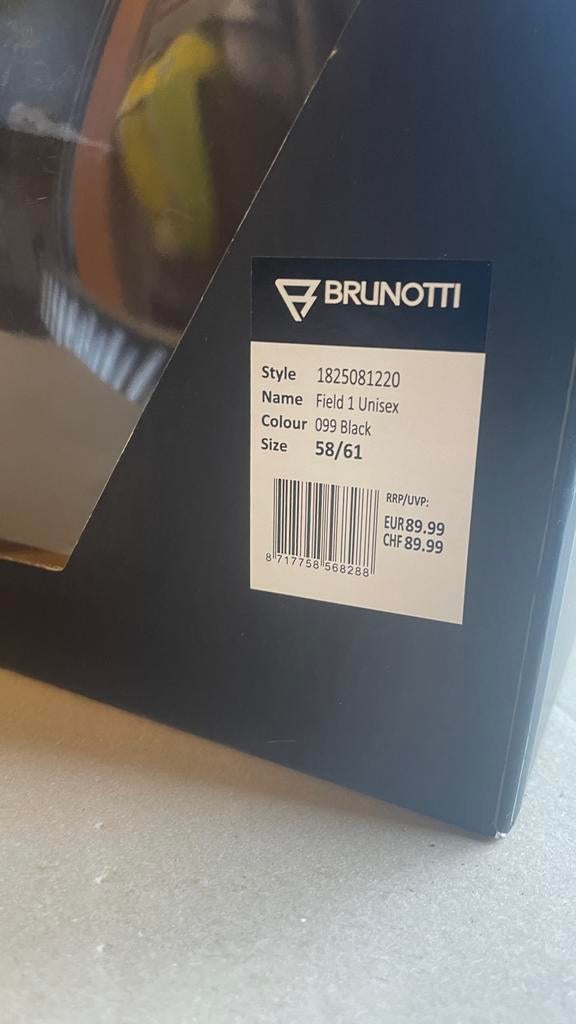 Brunotti Field 1 Unisex Skihelm Zwart Maat 58/61, Sport en Fitness, Skiën en Langlaufen, Overige typen, Nieuw, Skiën, Minder dan 100 cm