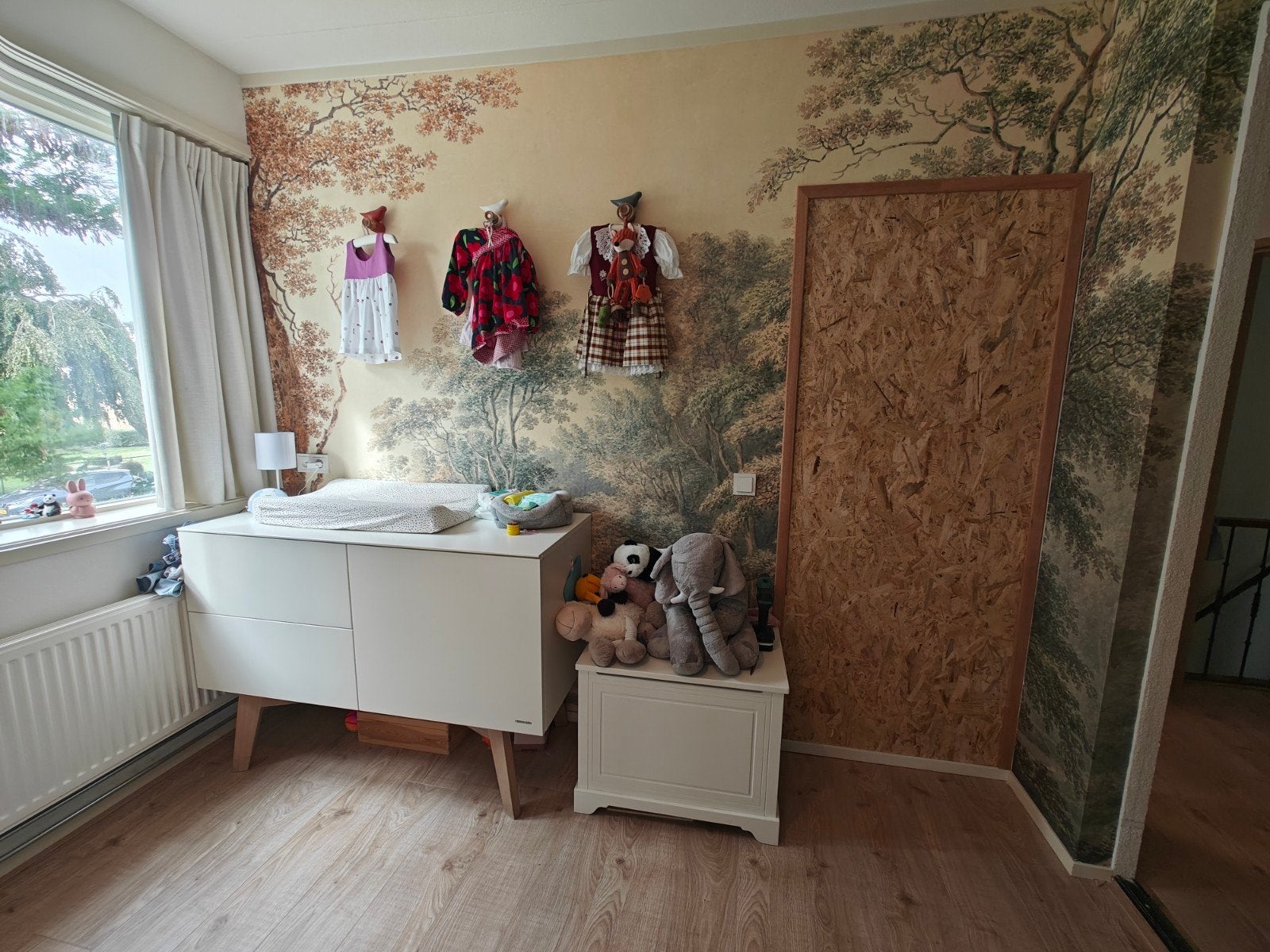 Kidsmill Sixties Commode Hoogglans Wit met Eiken, Ophalen, Gebruikt, 50 tot 70 cm, 100 cm of meer
