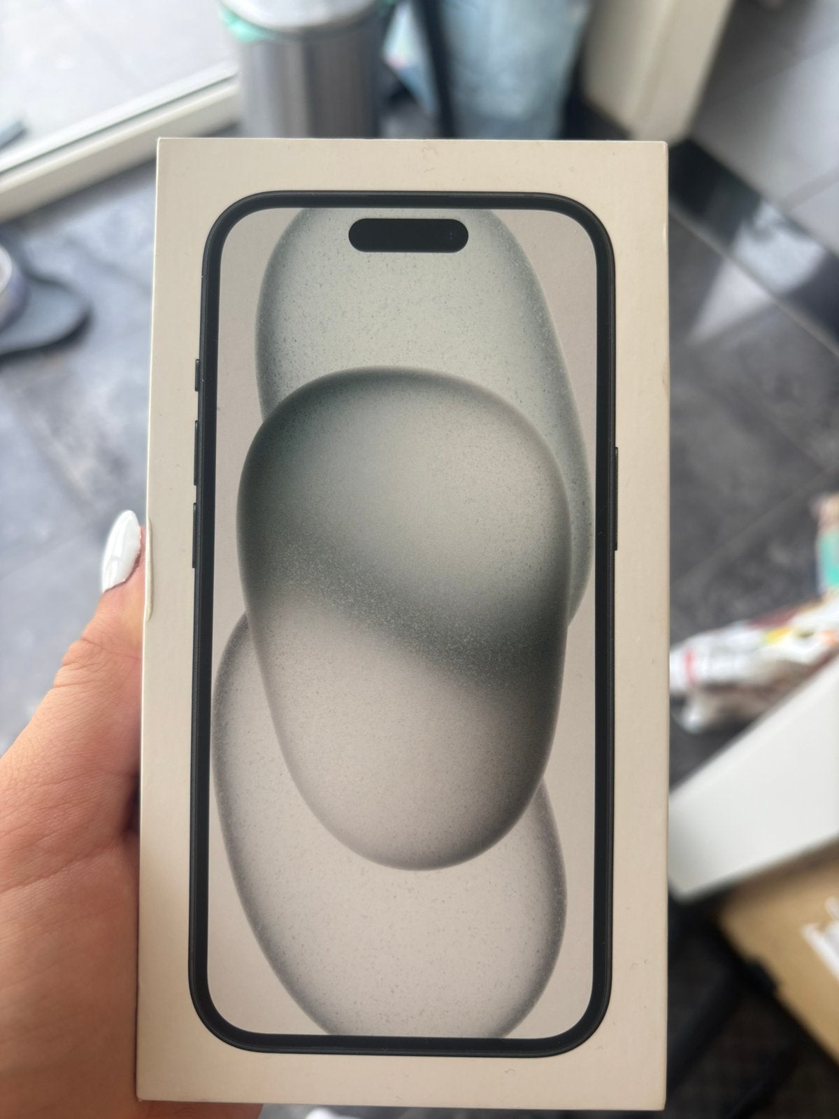 Originele LEGE doos Apple iPhone 15 (Zwart), Gebruikt, IPhone 15, Zwart, Ophalen