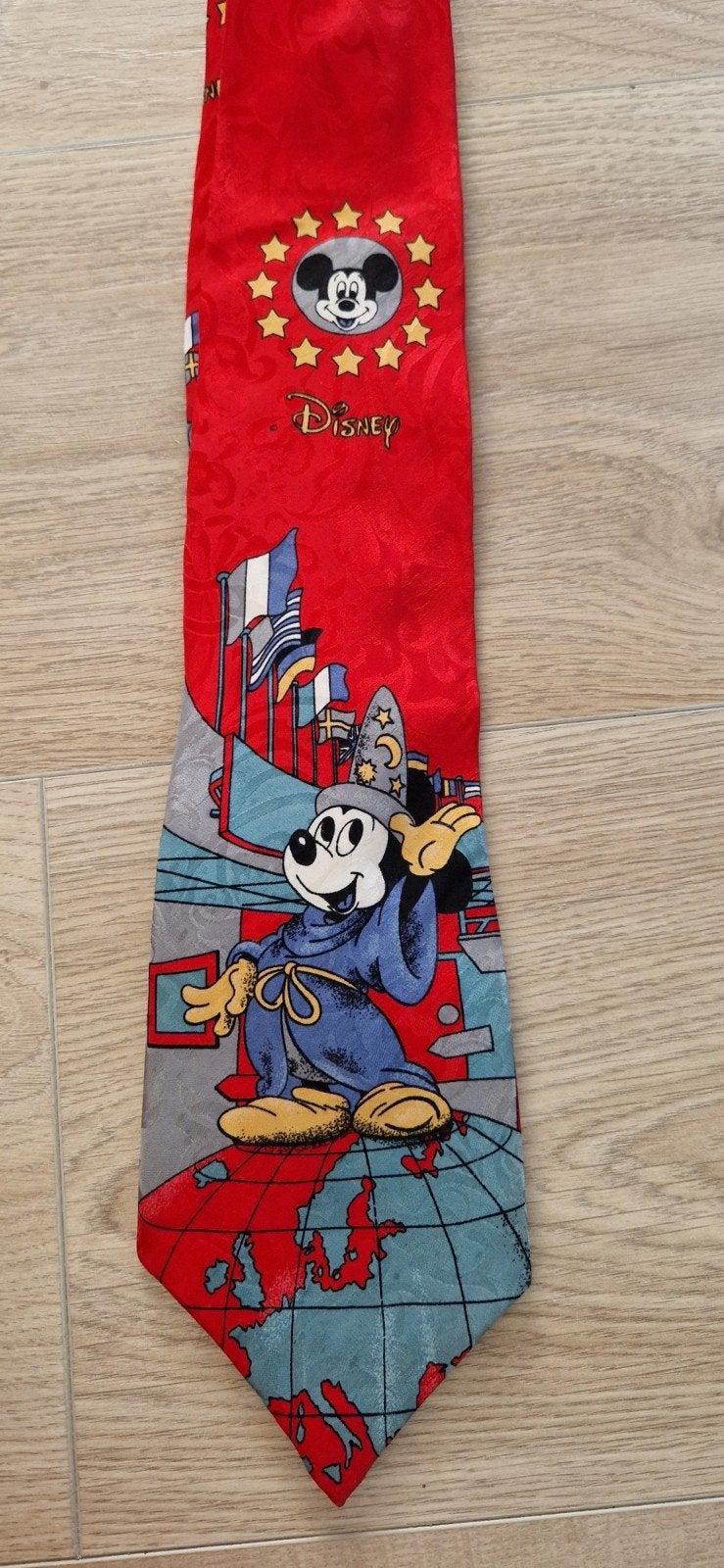 Vintage Disney Mickey Mouse stropdas - Disney Parijs, Ophalen of Verzenden, Mickey Mouse, Zo goed als nieuw, Kleding of Textiel
