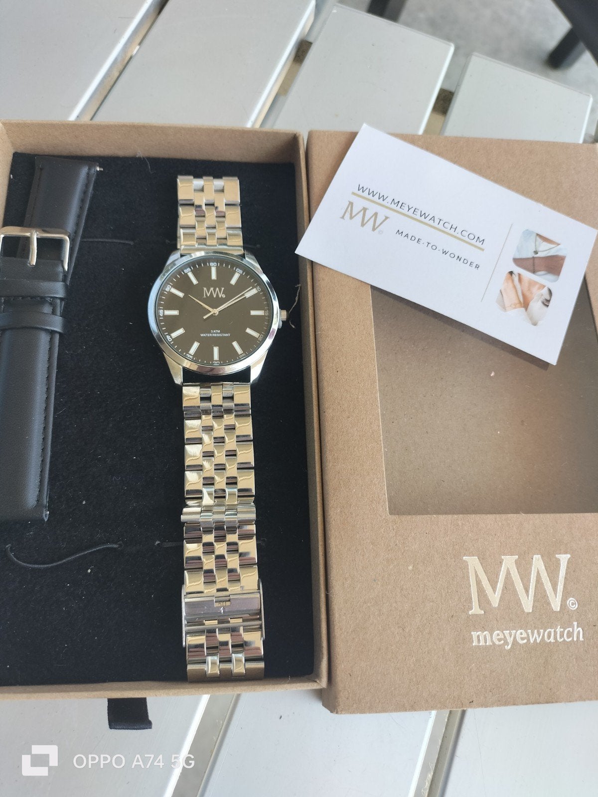 Meyewatch horloge met extra leren bandje, Ophalen of Verzenden