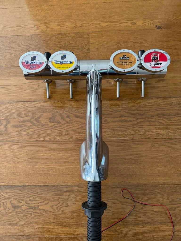 Hertog Jan 4-kraans biertap met glazenspoeler, Verzenden, Gebruikt, Overige merken