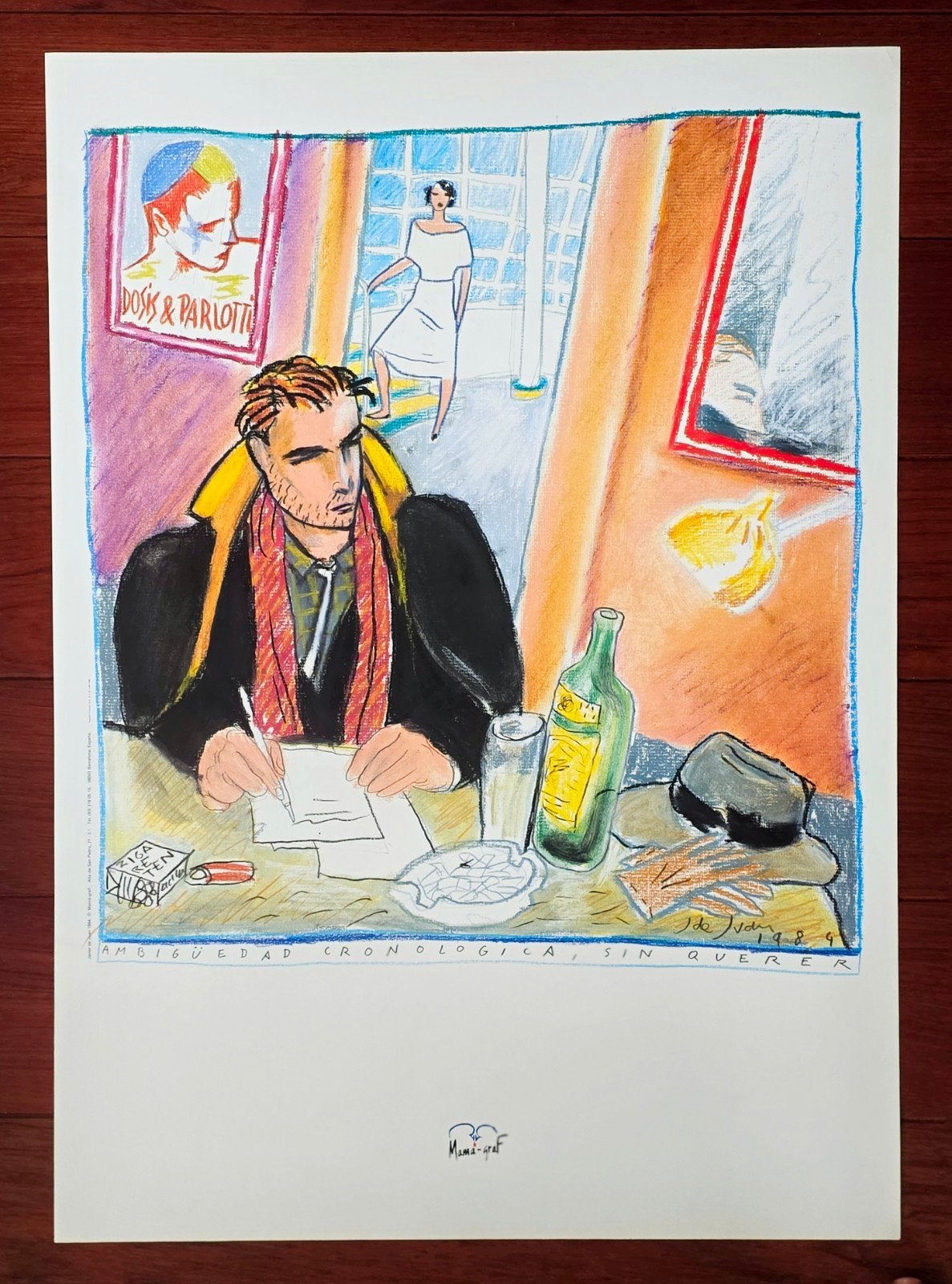 Javier de Juan... ""Ambigüedad Cronológica, Sin Querer", Antiek en Kunst, Personages en Fantasiefiguren, Gesigneerd in de plaat