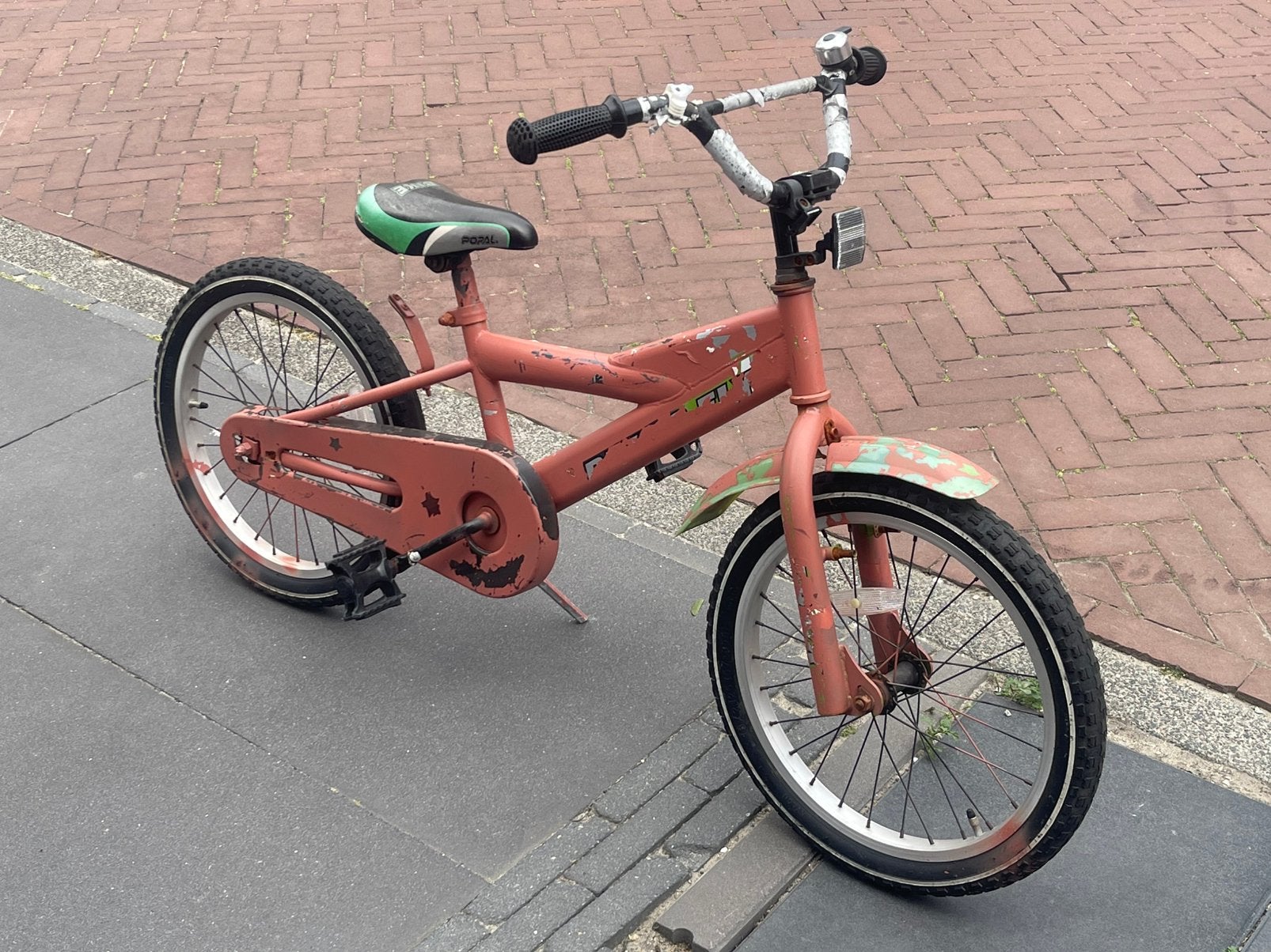 Kinderfiets - Popal - 18 inch, Ophalen of Verzenden, Zo goed als nieuw, Terugtraprem, 16 tot 20 inch
