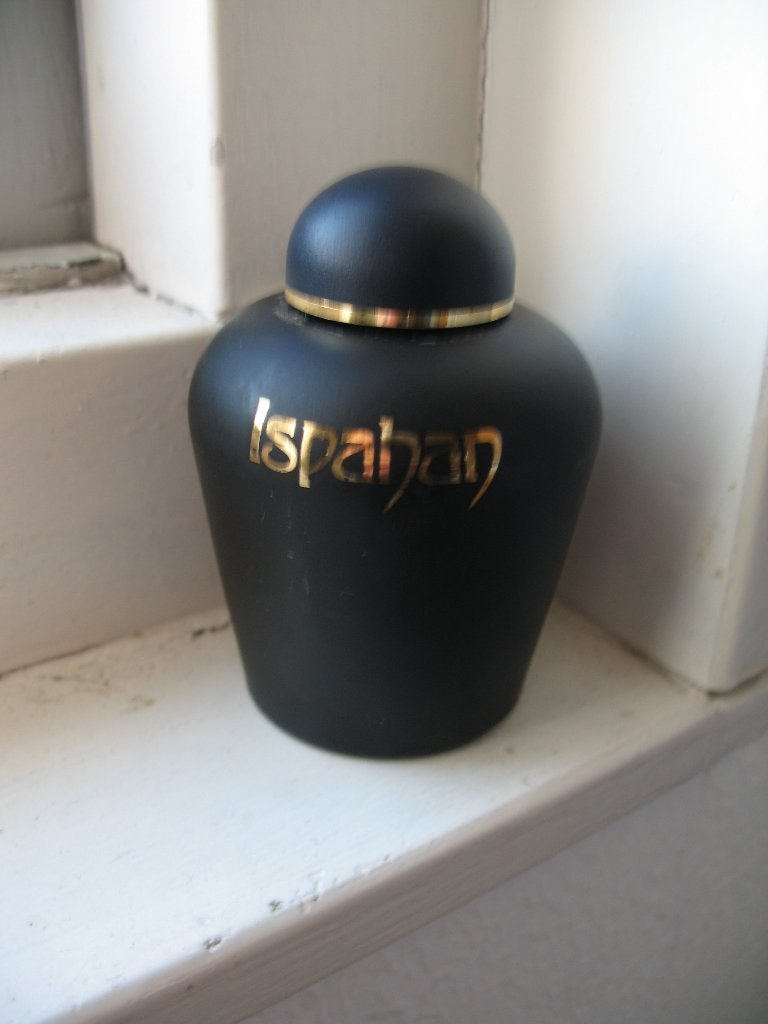 Lege fles parfum Ispahan ( 60 ml) Blauw Vintage, Ophalen of Verzenden, Gebruikt, Parfumfles