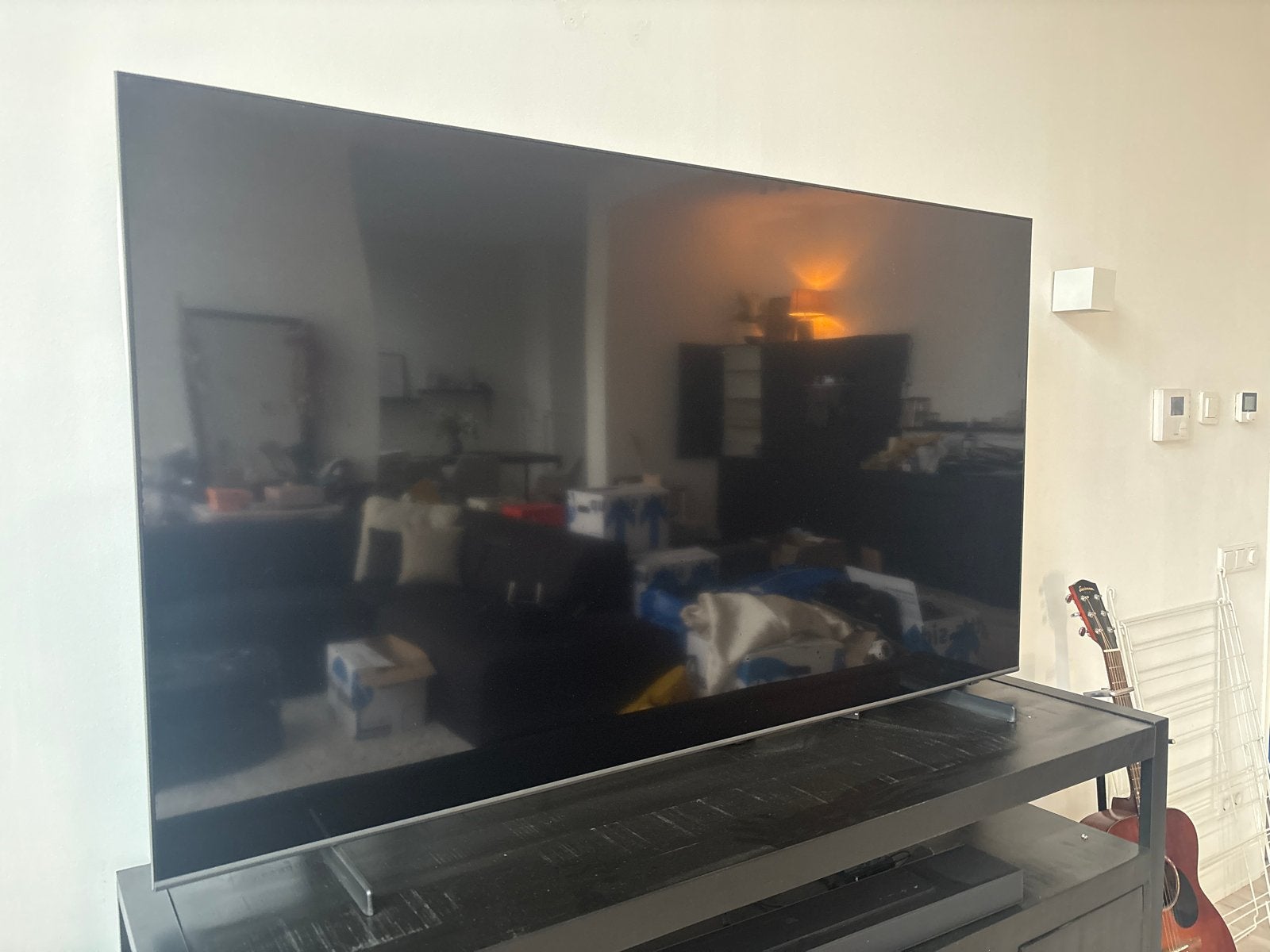 Grote Smart TV met afstandsbediening en kabels, Ophalen, Gebruikt, Samsung, 100 cm of meer