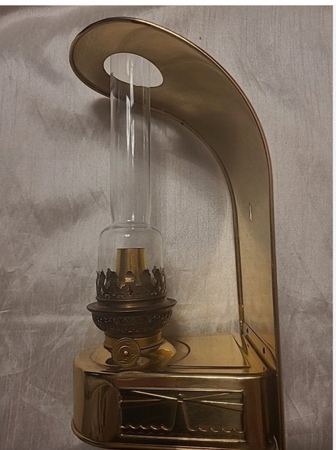 Vintage D.H.R. Holland Den Haan Rotterdam Messing Olielamp, Antiek en Kunst, Ophalen of Verzenden