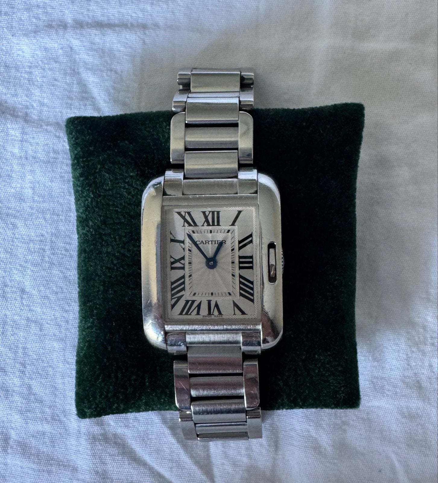Cartier Tank Anglaise Horloge - Staal, Sieraden, Tassen en Uiterlijk, Overige merken, Staal, Gebruikt, Staal