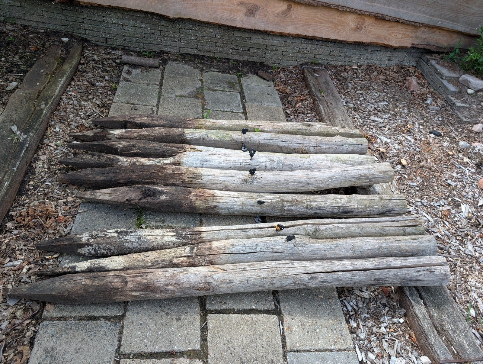 kastanje houten weide palen 180 cm 12 cm doorsnede, Ophalen, Gebruikt, 180 tot 250 cm, Palen
