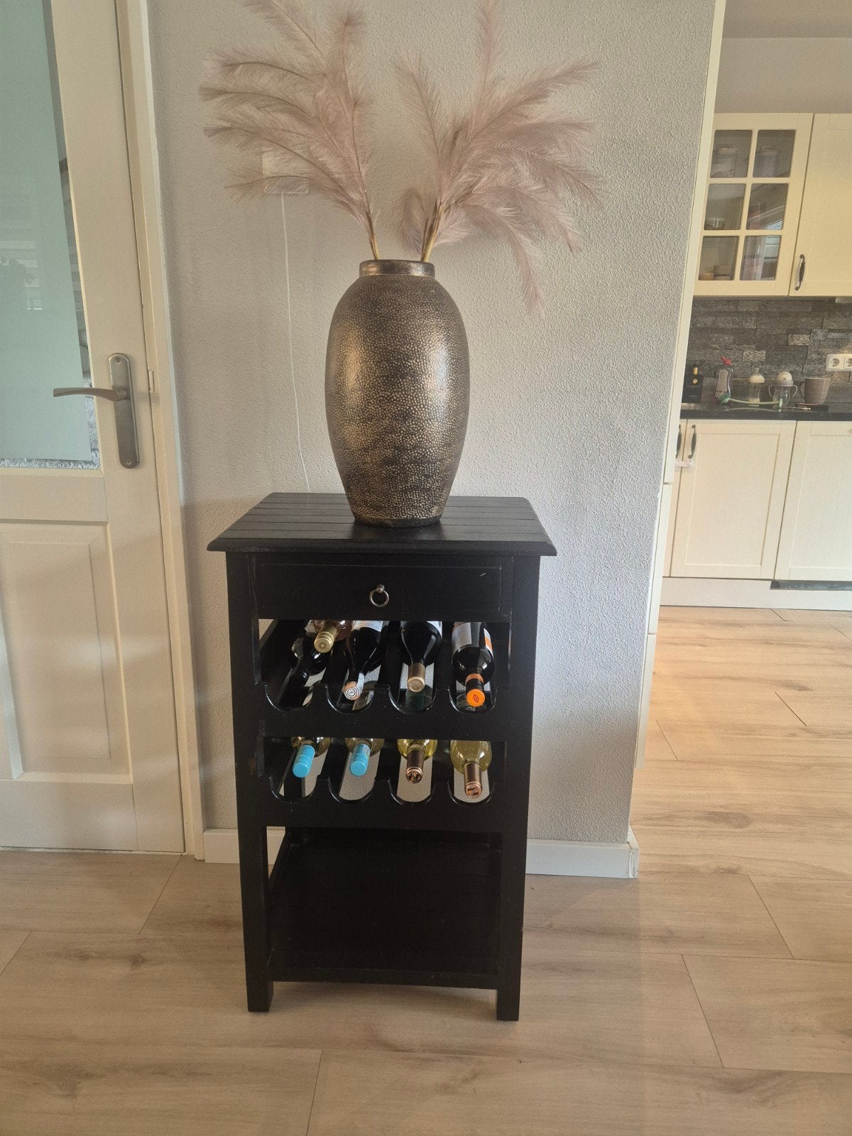 Antiek houten wijnkastje - decoratief en praktisch, Huis en Inrichting, Woonaccessoires | Wijnrekken, 5 tot 15 flessen, Ophalen of Verzenden