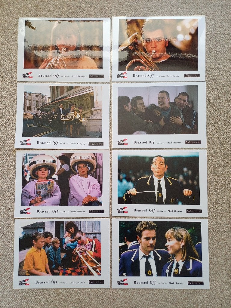 BRASSED   OFF     lobbycard set., Verzenden, Nieuw, A4 of kleiner, Film en Tv