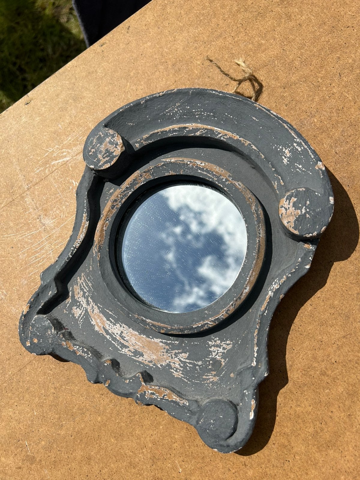 Ossenoog spiegeltje, Ophalen of Verzenden, Rechthoekig
