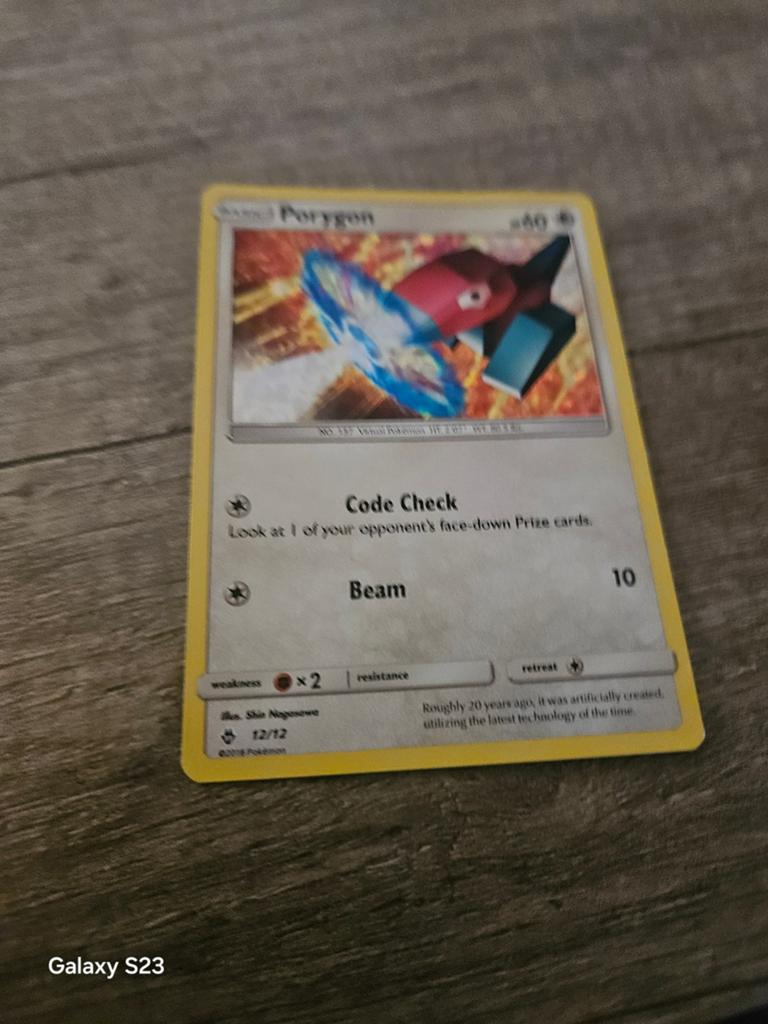 Porygon pokemon kaart, Ophalen of Verzenden, Gebruikt, Losse kaart