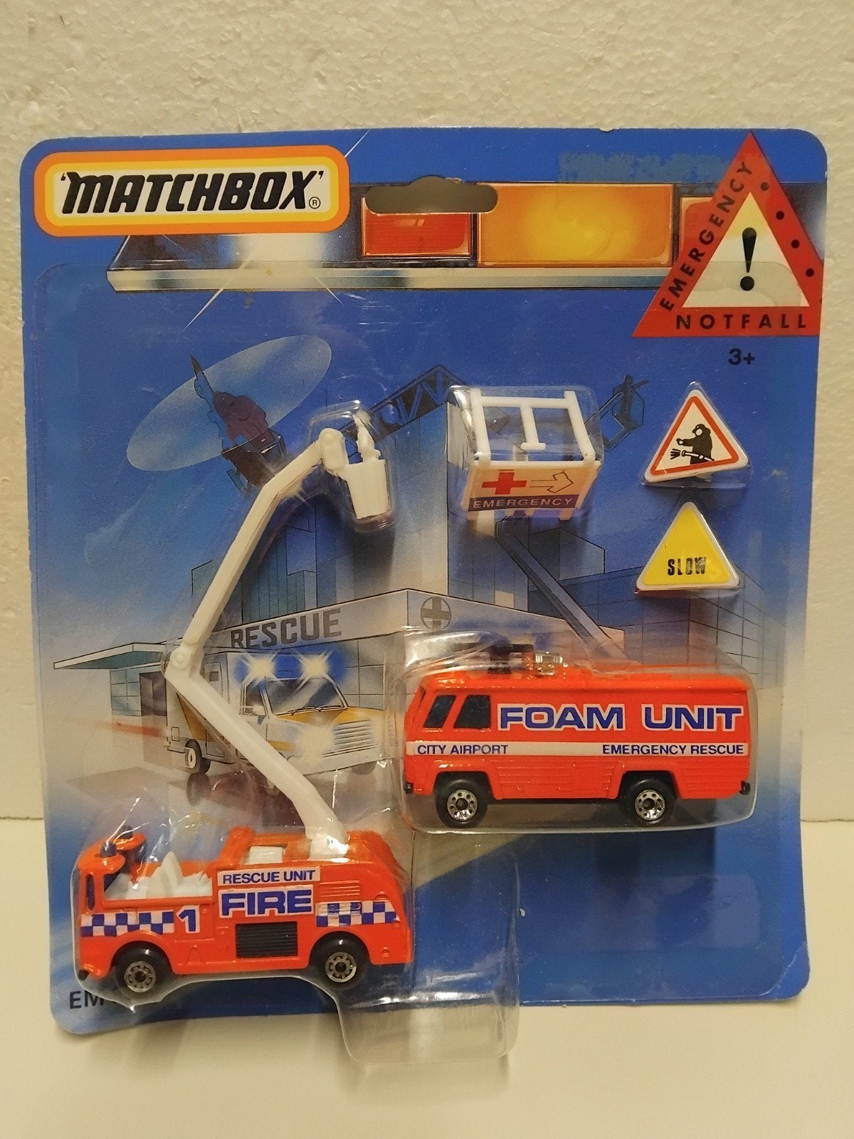 Matchbox Emergency set 112 Snorkel Fire Truck & Fiam Unit, Ophalen of Verzenden, Zo goed als nieuw, Bus of Vrachtwagen