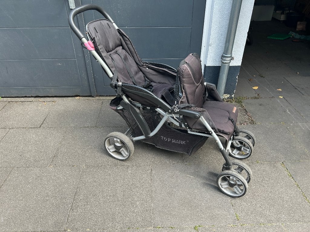 Dubbele buggy / kinderwagen, Ophalen, Gebruikt, Overige merken, Zonnekap