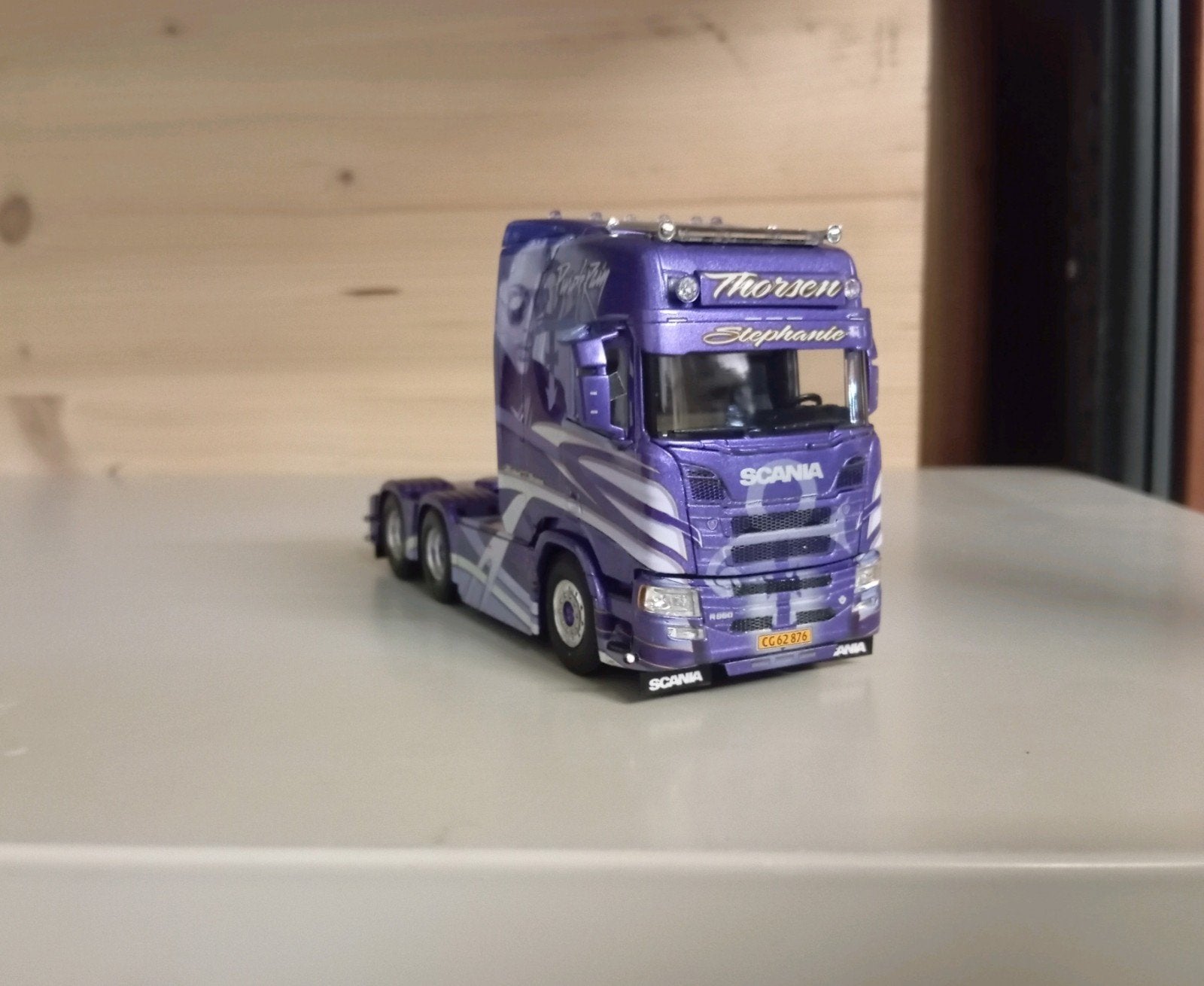 Scania R Michael Thorsen WSI, Hobby en Vrije tijd, Modelauto's | 1:50, Ophalen of Verzenden, Nieuw, Bus of Vrachtwagen, Wsi