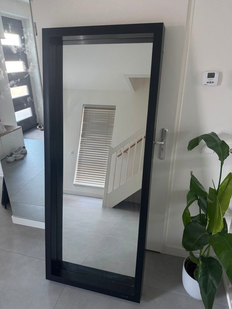 Ikea SANDTORG spiegel 75x180 zwart, Ophalen, Zo goed als nieuw, 75 tot 100 cm, 150 tot 200 cm