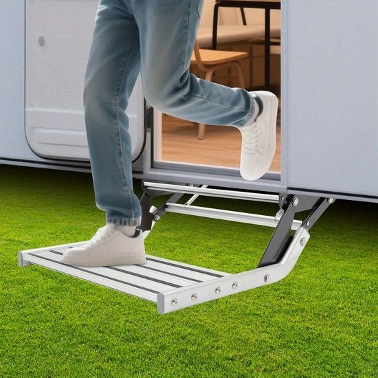 Aluminium Opstapje RV – Opklapbare Campertrap – Metalen Stap, Corvance B.V., Verzenden, Nieuw, Corvancebol@gmail.com