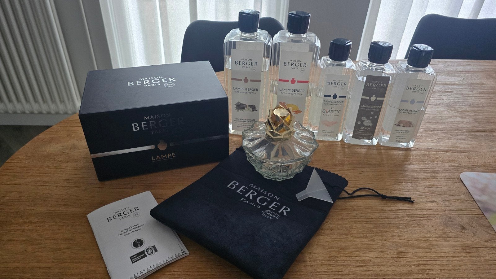 Maison Berger Paris Lampe Berger set met navullingen, Meerkleurig, Ophalen of Verzenden, Zo goed als nieuw, Modern