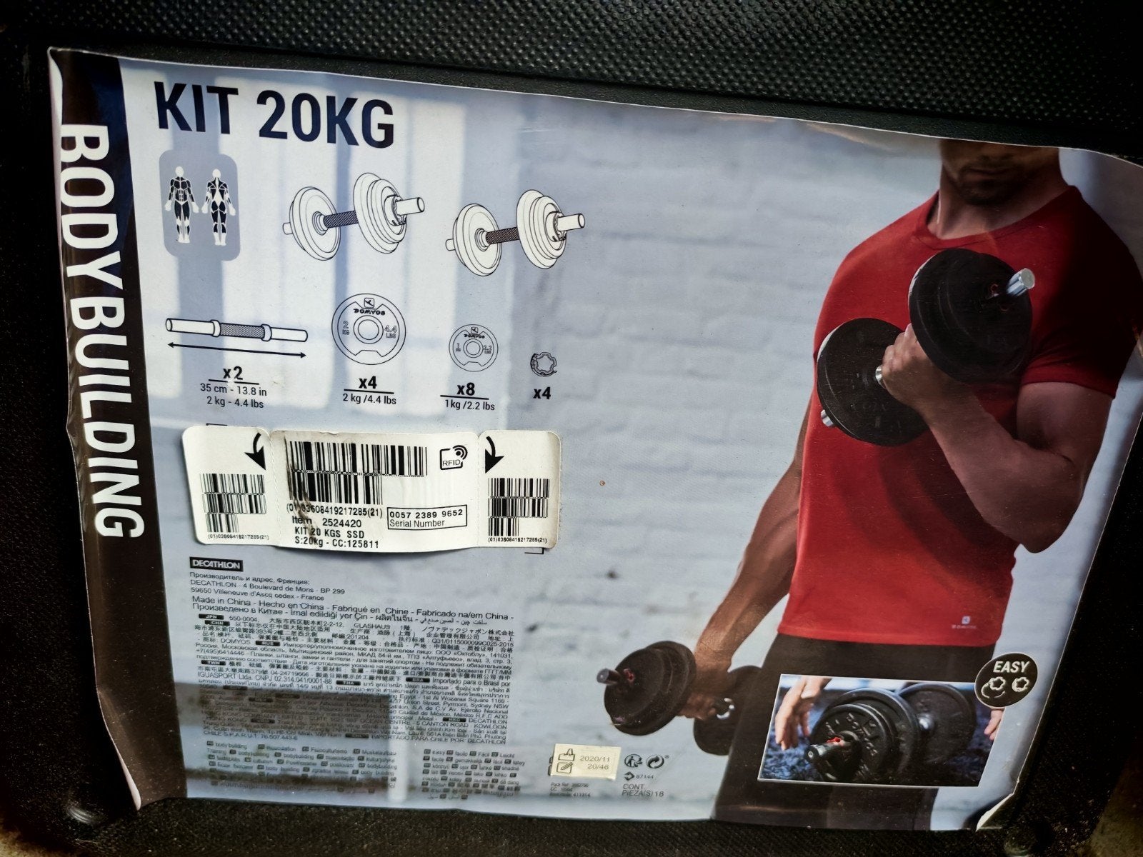 Dumbbellset 20KG - Decathlon Domyos, Ophalen, Nieuw, Armen, Halterset