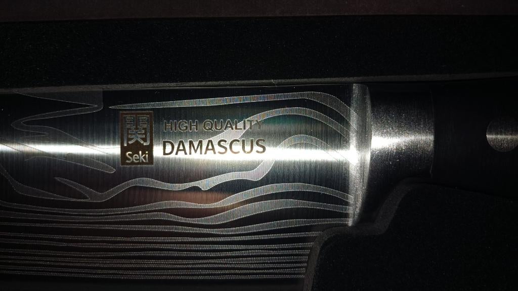 Messenset 5-delig (Seki Damascus), Ophalen, Nieuw, Rvs of Chroom, Bestekset