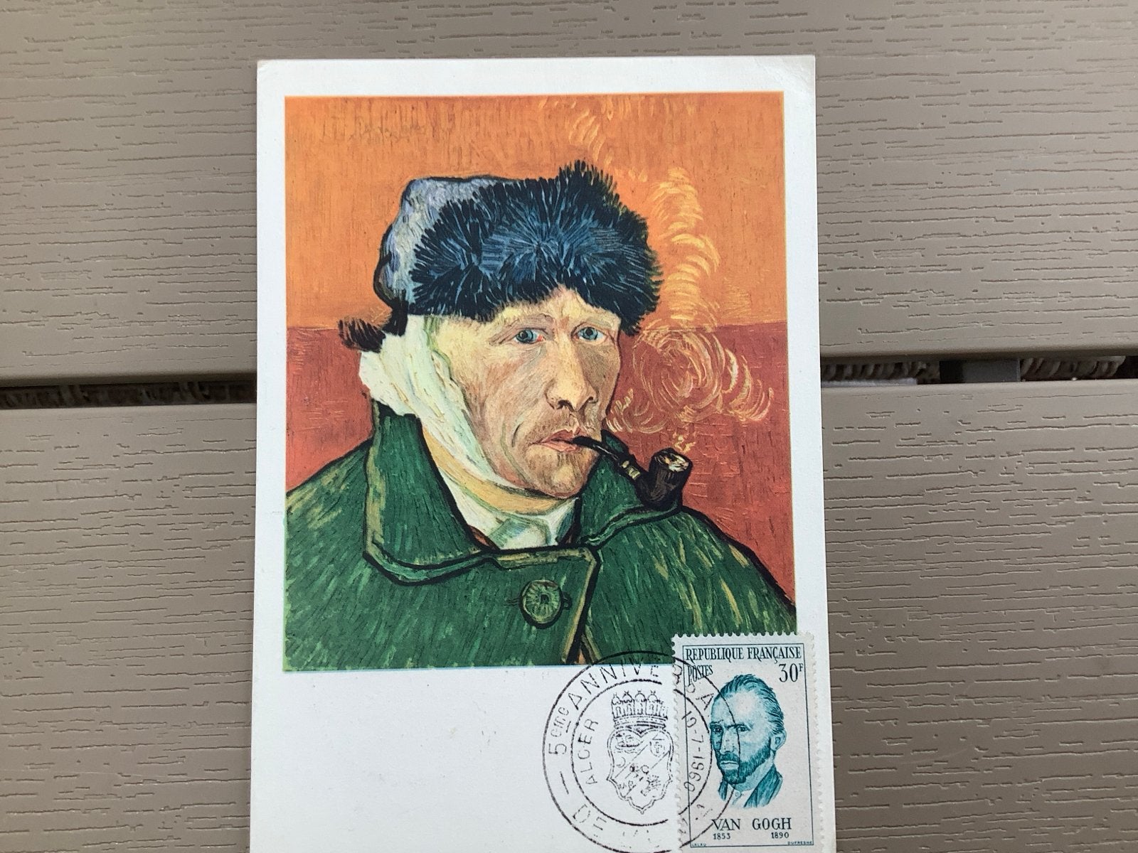 Maximumkaart Van Gogh - Zelfportret met pijp; Frankrijk, Ophalen of Verzenden, Beschreven, Europa