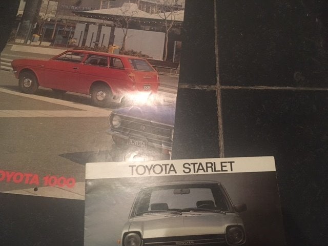 Toyota 1000 of Starlet fraaie brochure/auto folder 76 78 '79, Ophalen of Verzenden, Zo goed als nieuw, Toyota