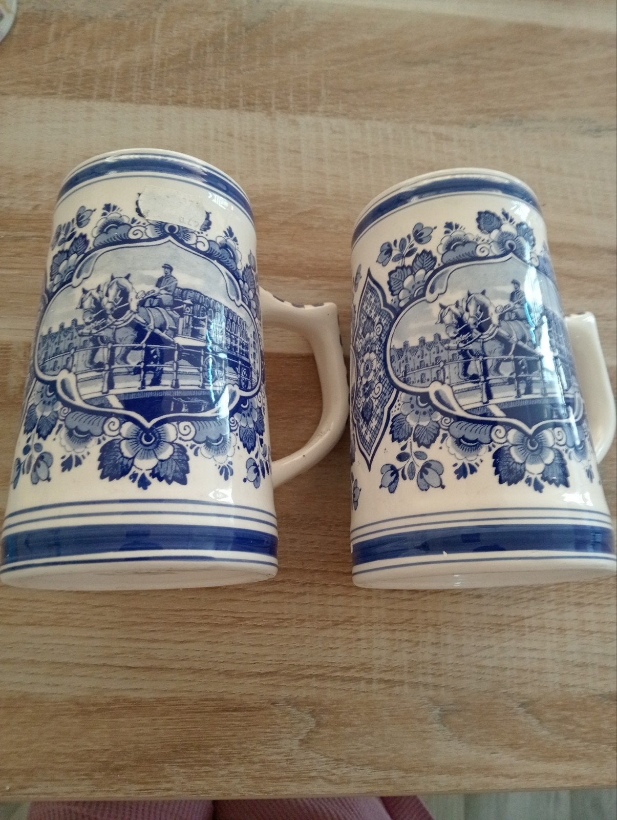 Vintage Bierpullen/ Vazen zgan Agro Delfts Blauw ,17 cm hoog, Ophalen