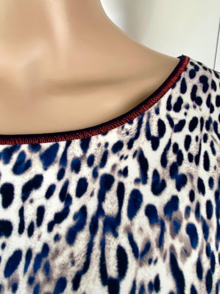 J539 Rabe maat 46=XL jurk wit/blauw/zwart/bruin jurkje, Rabe, Blauw, Maat 46/48 (XL) of groter, Ophalen of Verzenden