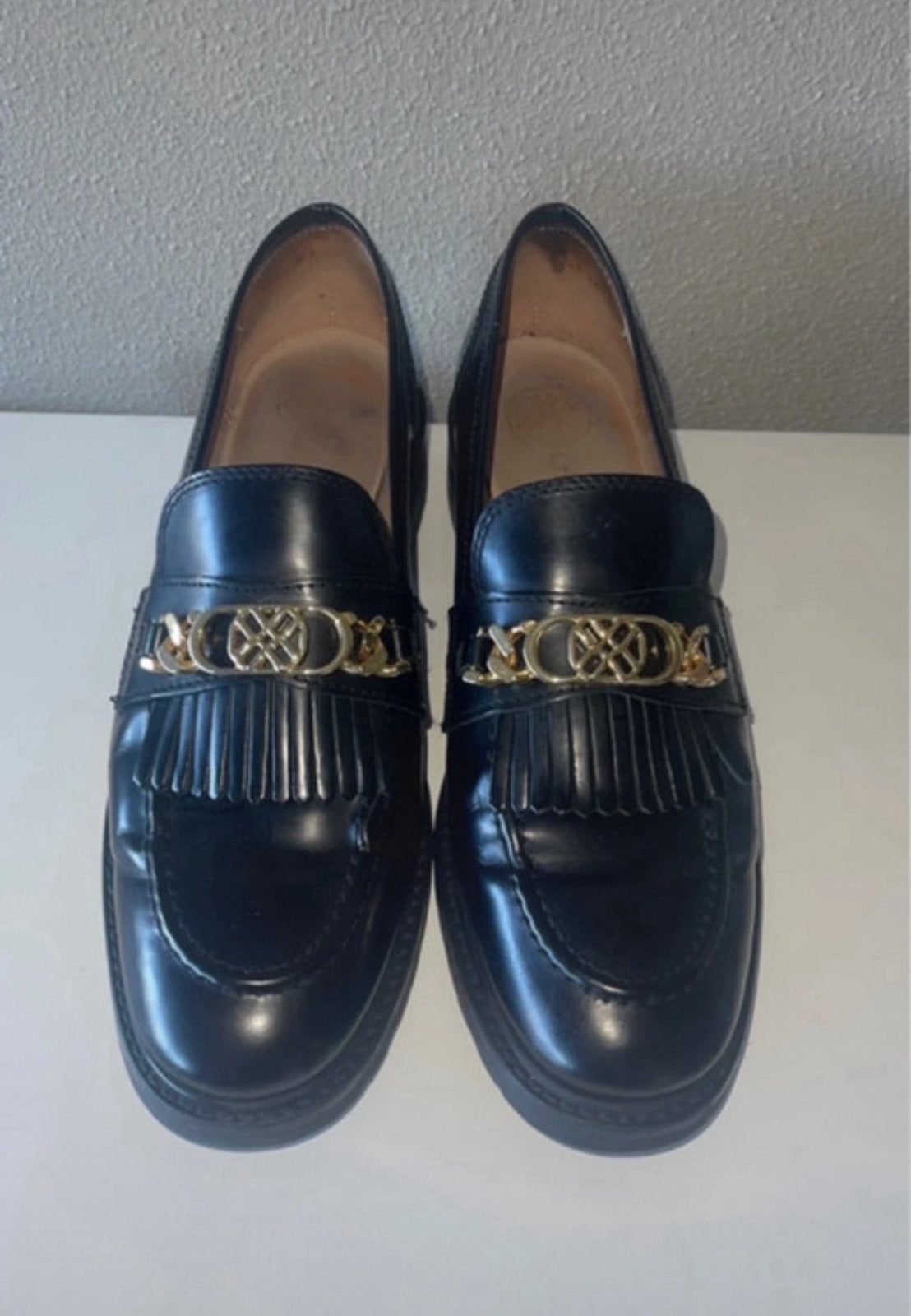 Unisa leren mocassins loafers elma, Ophalen of Verzenden, Gedragen, Instappers, Zwart