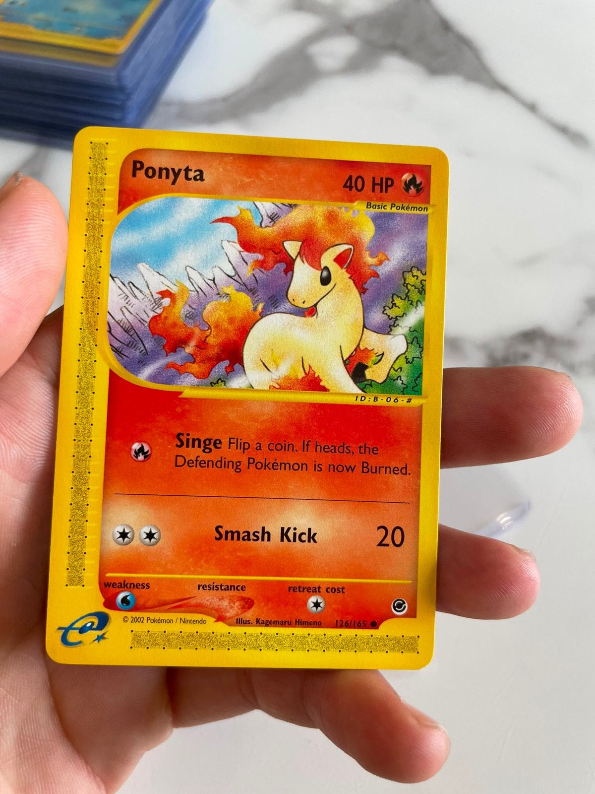 Ponyta 124/165 Pokémon Kaart - Expedition Base Set, Ophalen of Verzenden, Zo goed als nieuw, Losse kaart