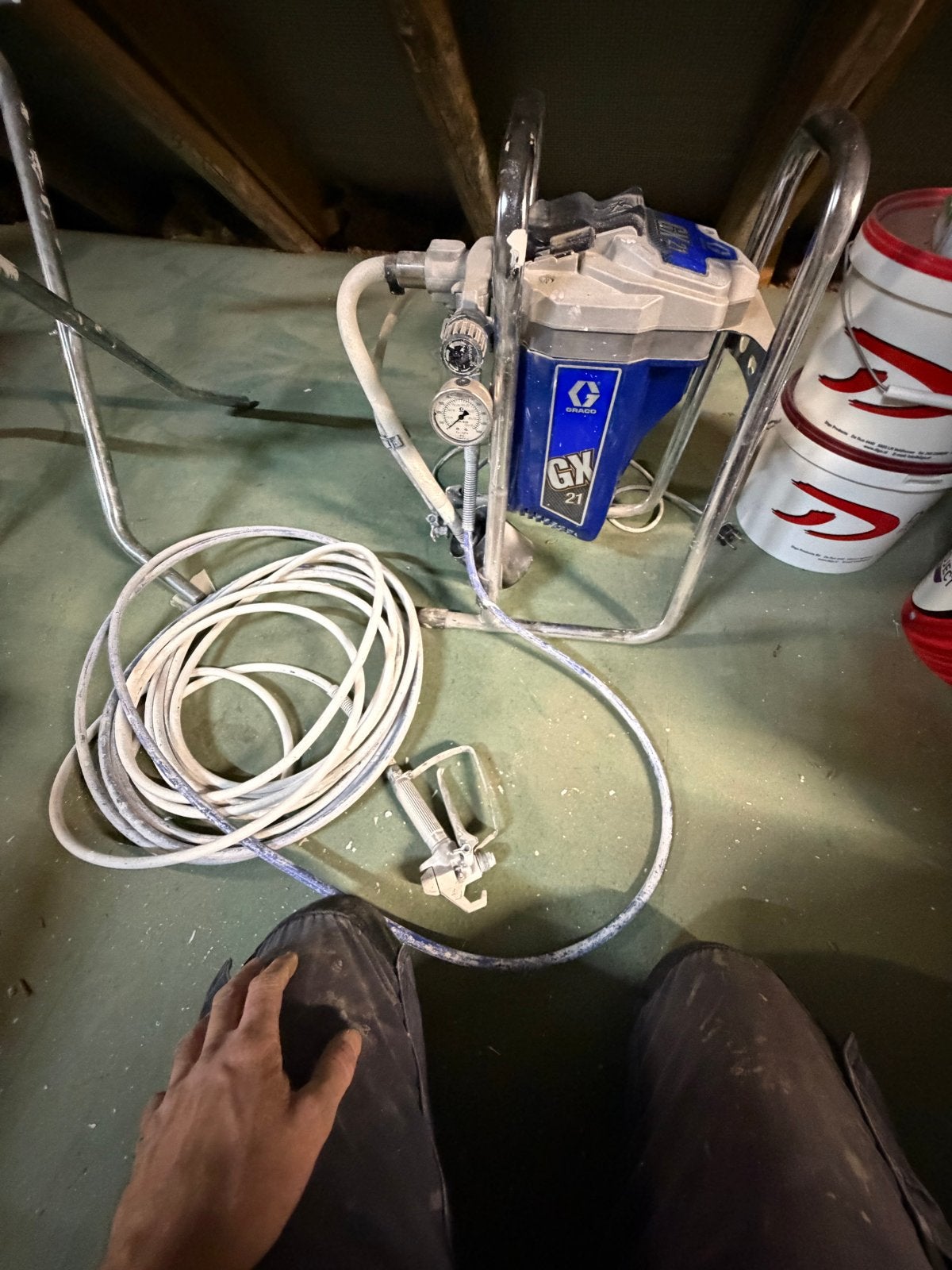 Graco GX 21 Airless Verfspuit - Gebruikt, Ophalen, Zo goed als nieuw, Verfspuit of Verfpomp