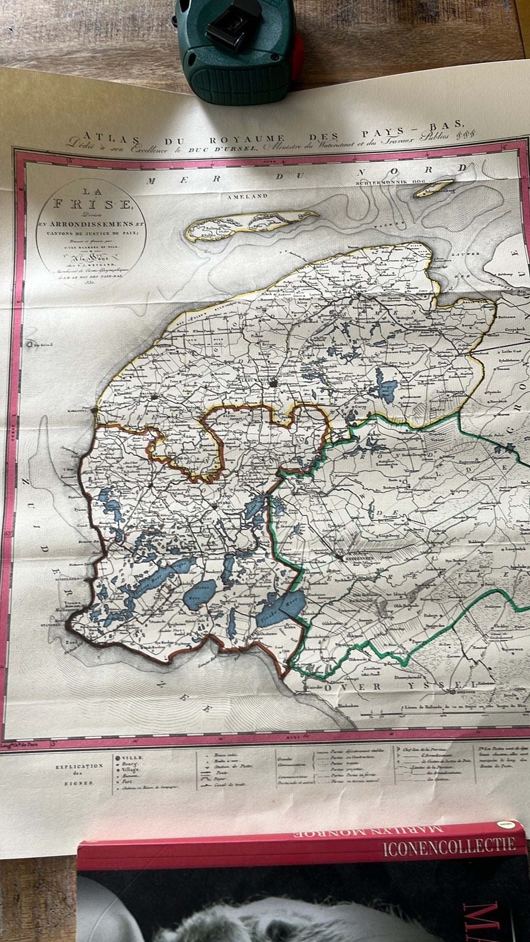 Oude kaart, Boeken, Atlassen en Landkaarten, Ophalen, 1800 tot 2000, Nederland, Landkaart