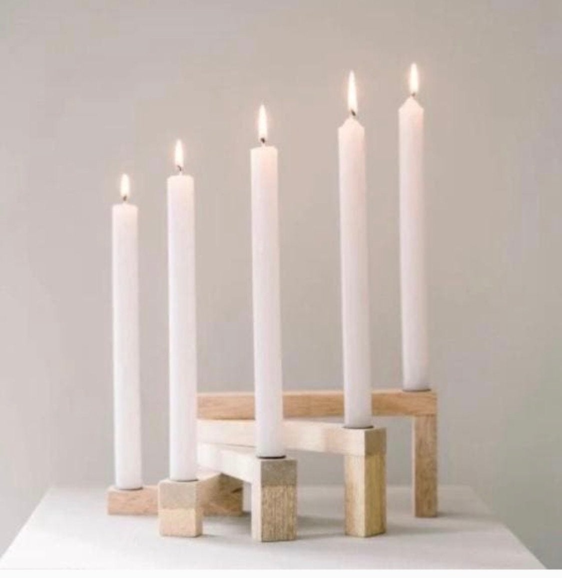 Unieke kandelaar Leeff   /. type Coen -  design, Huis en Inrichting, Gebruikt, Bruin, Overige merken, Ophalen of Verzenden