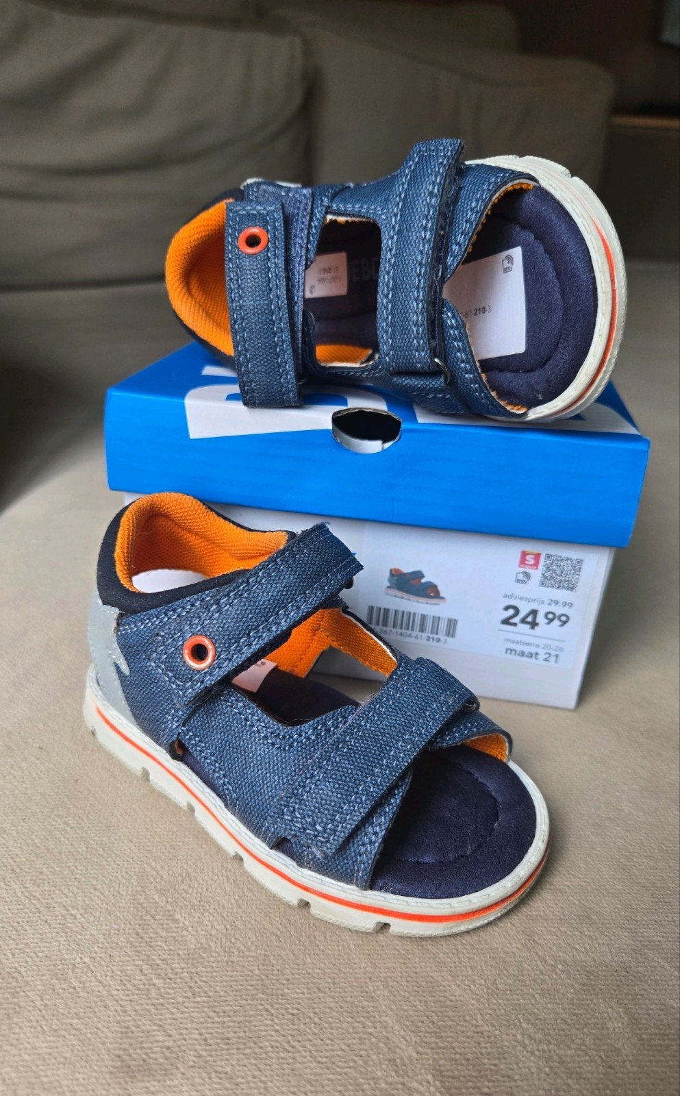 Kinder sandaaltjes maat 21 blauw zgan, Kinderen en Baby's, Kinderkleding | Schoenen en Sokken, Bluebox, Jongen of Meisje, Overige typen