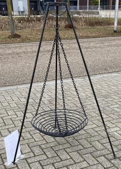 ZEER GROTE VUURSCHAAL DIA 60 cm HANGEND IN FRAME 1.50 mtr, Tuin en Terras, Ophalen, -, -, Nieuw