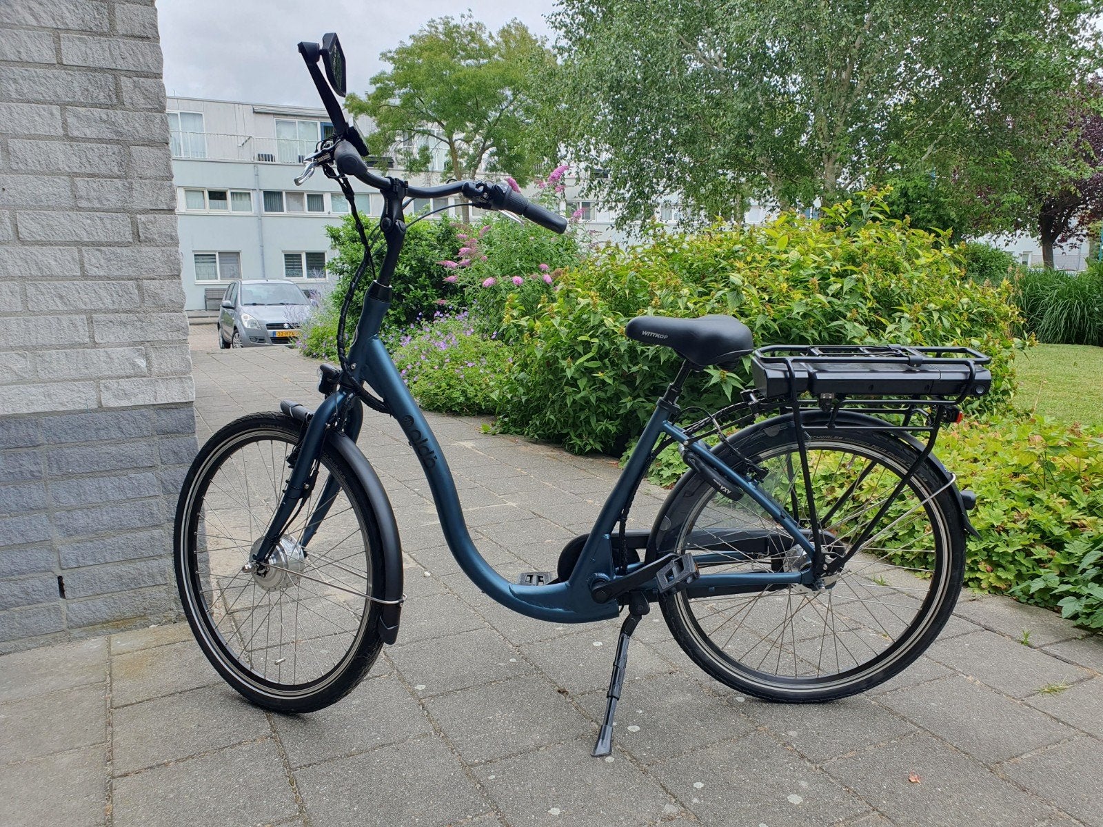 Elektrische Aldo fiets met lage instap, Fietsen en Brommers, Fietsen | Dames | Moederfietsen, Zo goed als nieuw, 0 zitjes, 50 tot 53 cm