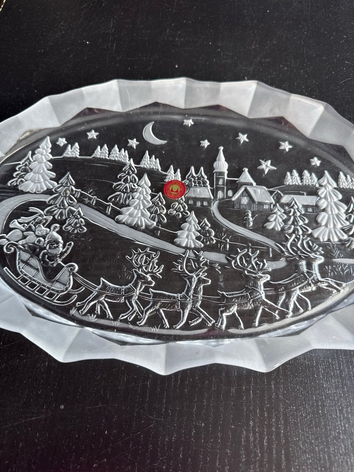 Walther Glas Kerstdecoratie - Kerstman en Rendieren, Ophalen of Verzenden