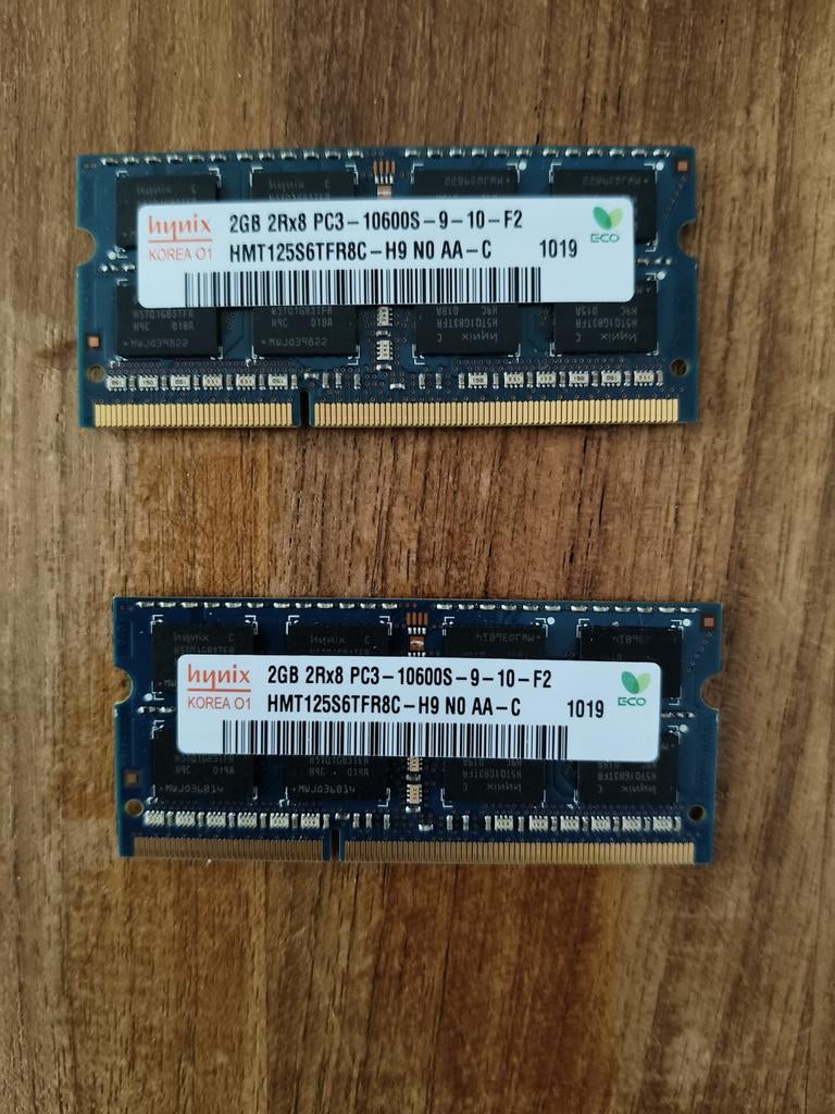 Hynix 2x 2GB DDR3 RAM Geheugen voor Laptop (Totaal 4GB), Ophalen
