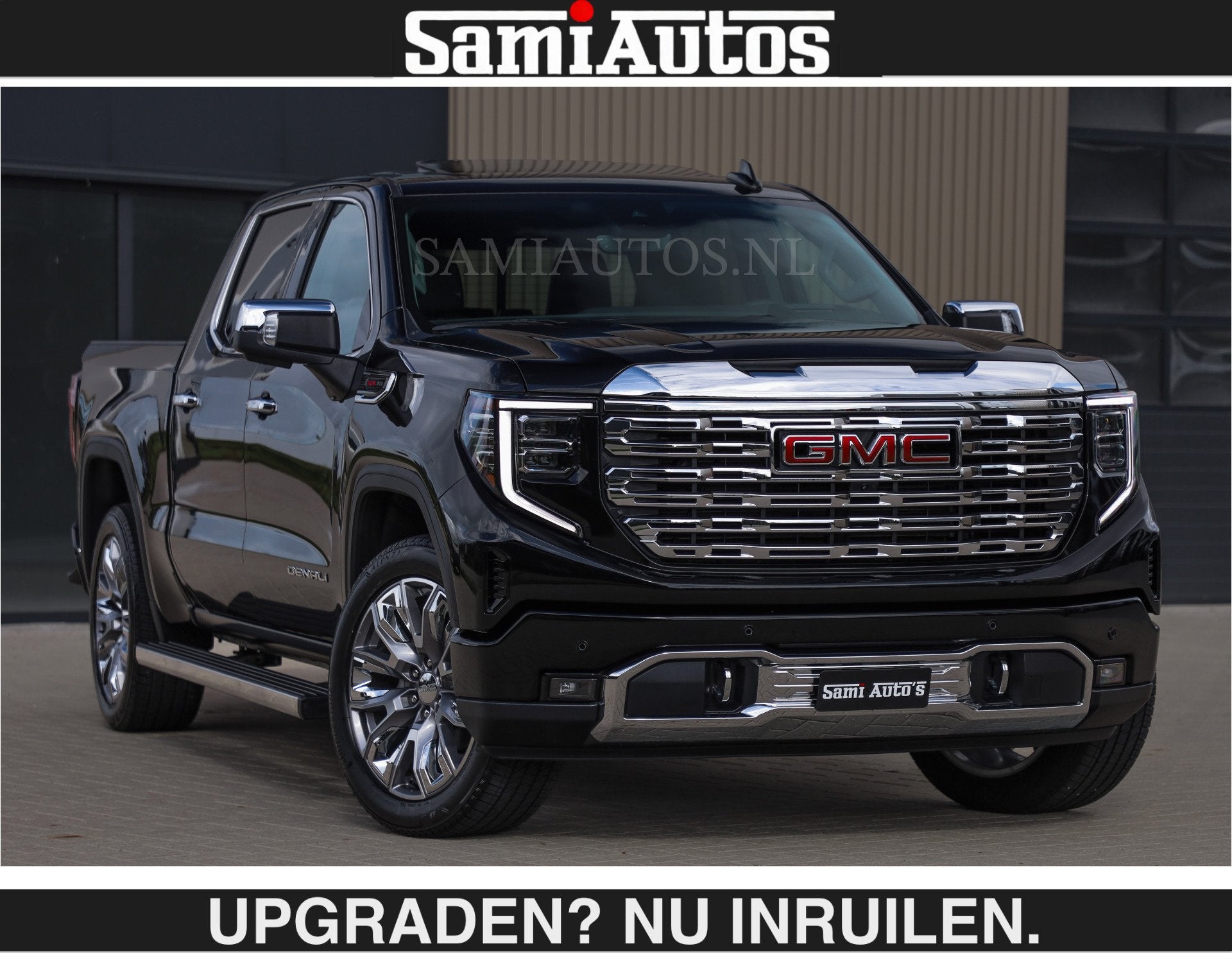 GMC Sierra DENALI 6.2 V8 426PK €79950,- excl | Full Option, Auto's, Dealer onderhouden, Met garantie (alle), 426 pk, Zwart