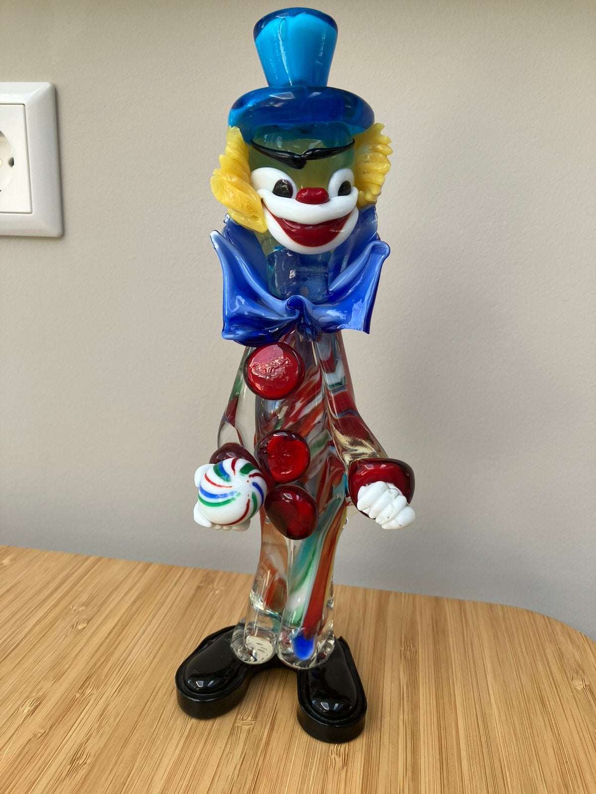 Murano glazen clown vintage beschadigd, Ophalen, Gebruikt