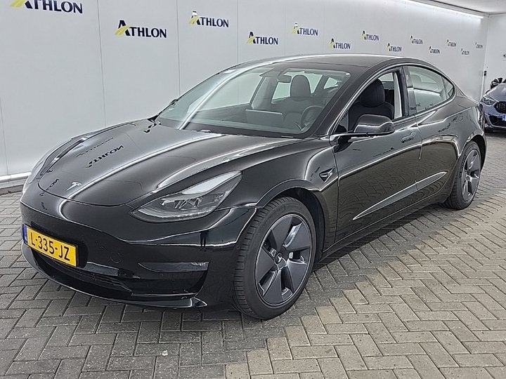 Tesla Model 3 Long-Range AWD 351pk 75 kWh FACELIFT 89,5% SoH, Auto's, Automaat, Zwart, Zwart, Origineel Nederlands