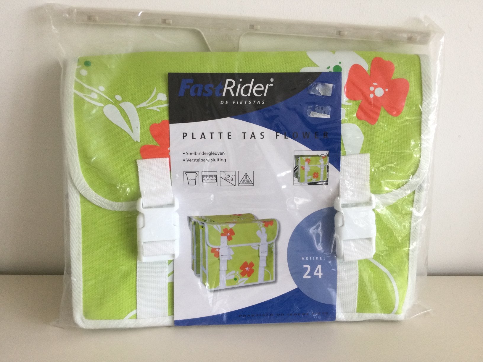 FASTRIDER NIEUWE DUBBELE FIETSTAS GROEN 28,5 liter, Ophalen of Verzenden, Nieuw