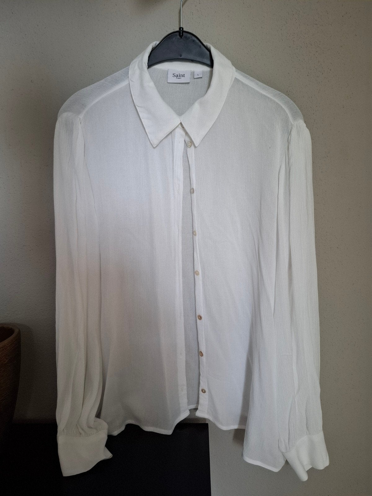 Saint Tropez witte blouse maat L, Kleding | Dames, Wit, Maat 42/44 (L), Ophalen of Verzenden, Zo goed als nieuw